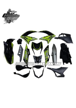 KIT DE PLASTICOS ALPINA VERDE C/NEGRO