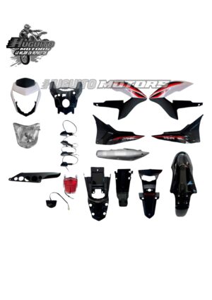 KIT DE PLASTICOS TRIAX COLOR NEGRO CON BLANCO