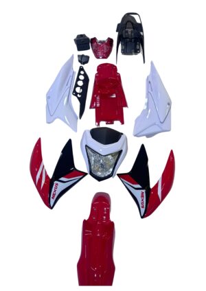 KIT DE PLASTICOS NEXUS MASCARA TRIAX ROJO/BLANCO